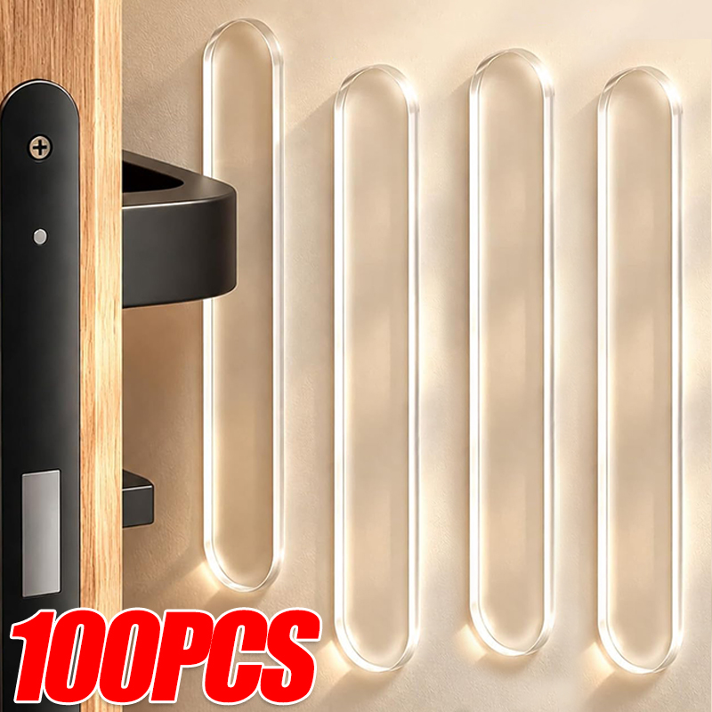 Door Stopper Rubber - แผ่นกันกระแทกซิลิโคนสำหรับตู้ แบบติดเอง ป้องกันการชน แผ่นรองกันกระแทกประตู แผ่นป้องกันมือจับประตูเฟอร์นิเจอร์