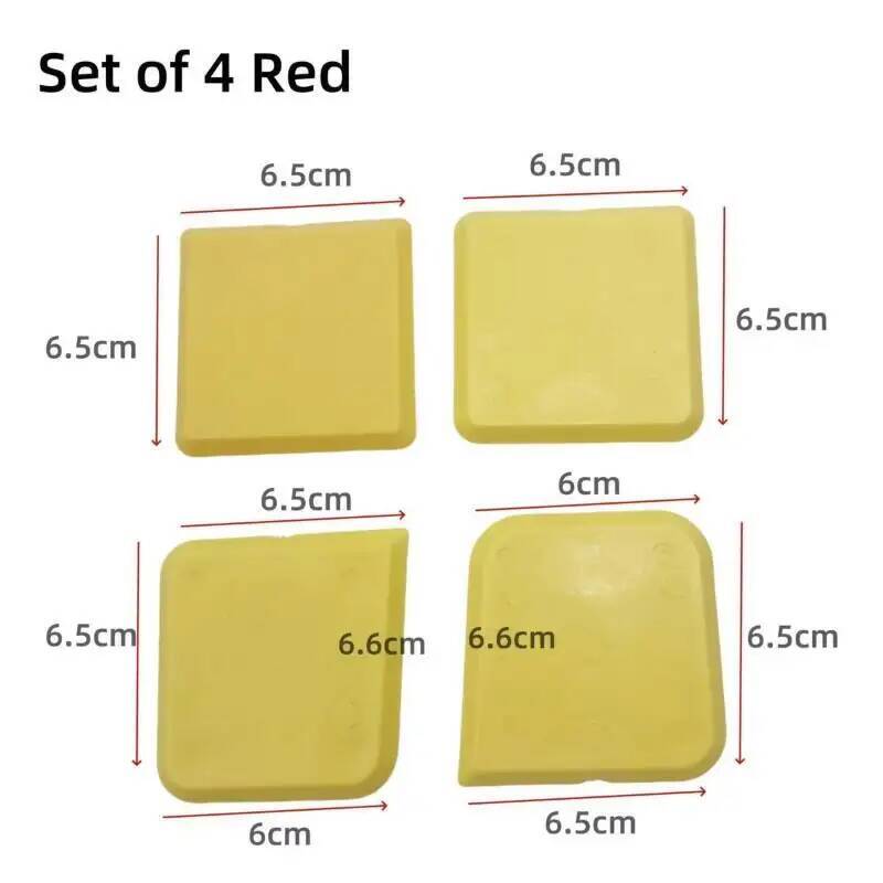 Grout Saw Removal - ชุดเครื่องมือกำจัดยาแนวซิลิโคนสีเหลือง 4 ชิ้น - 45 °