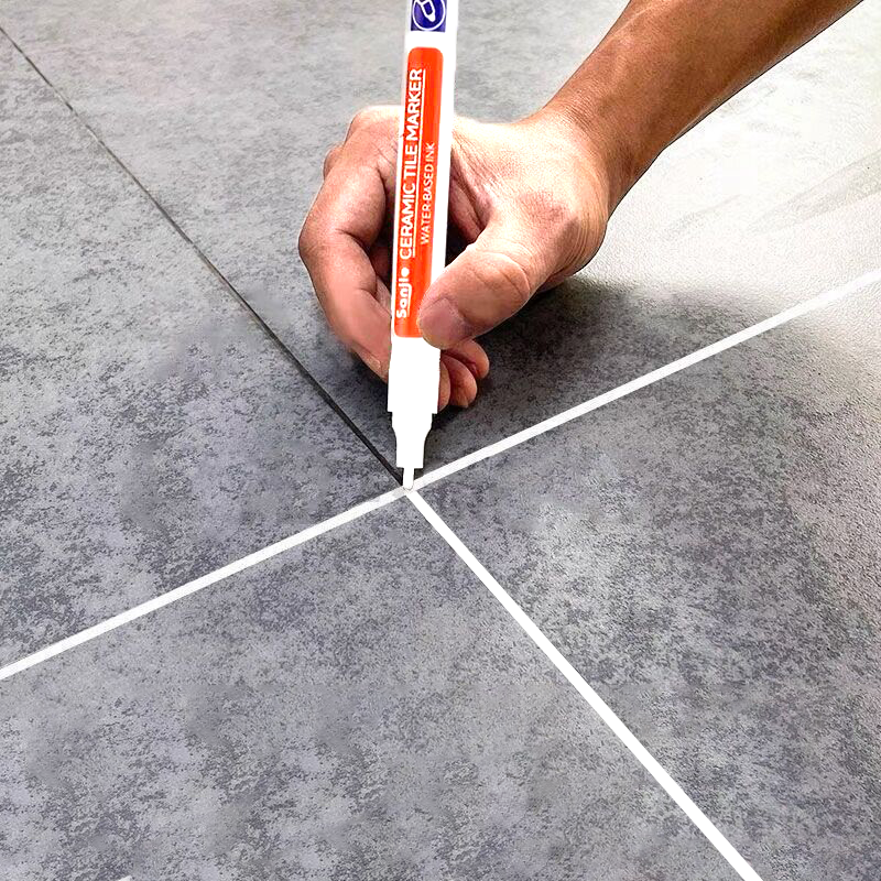 Tile Grout Repair - ปากกามาร์คเกอร์กันน้ำสีขาว 3 ชิ้น สำหรับซ่อมรอยต่อผนัง กระเบื้อง ยาแนว