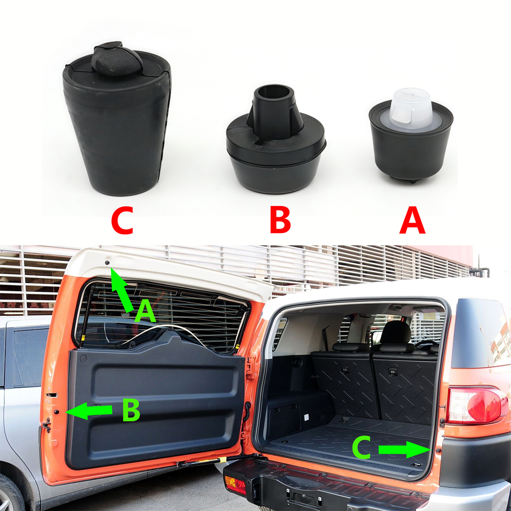 Door Stopper Rubber - ด้านหลังTrunk Stopperยางบัฟเฟอร์Tailgate DampingเบาะPadสําหรับToyota FJ Cruiser 2007-2020