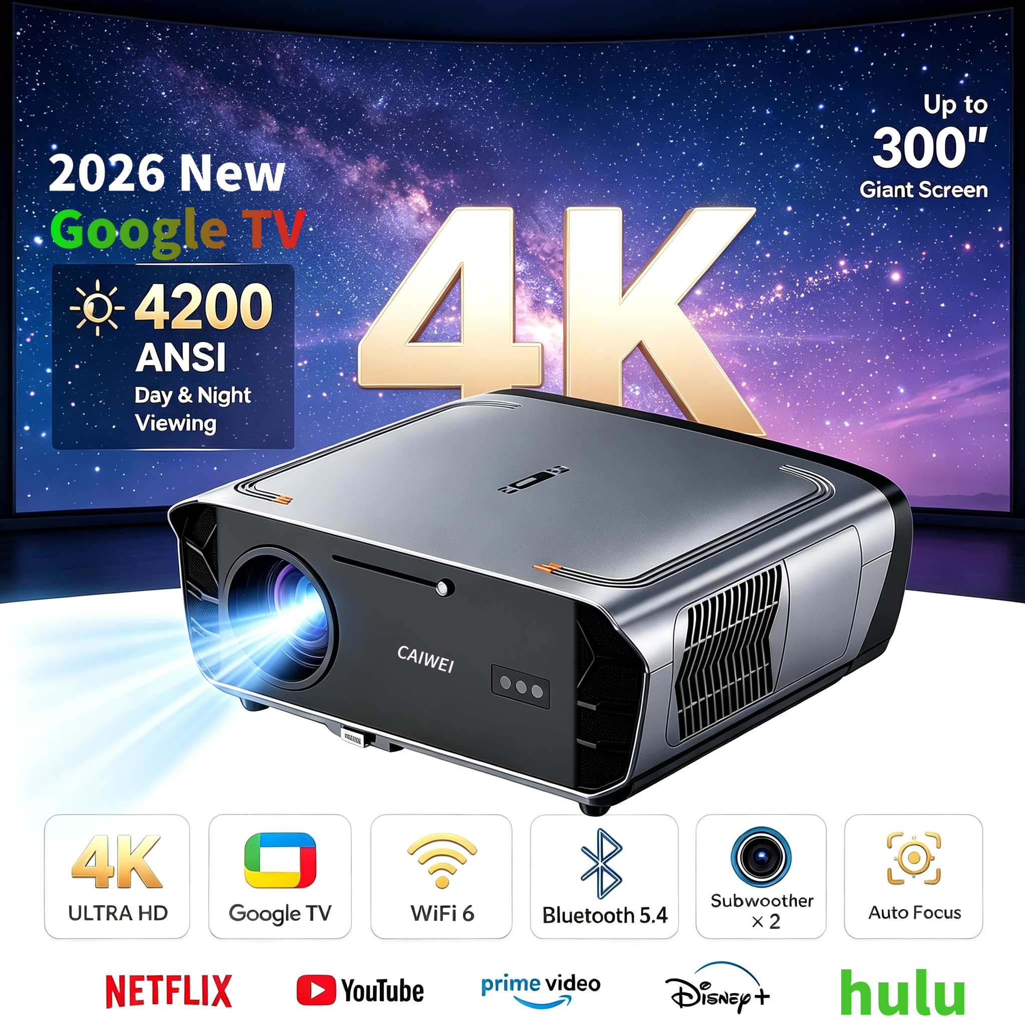 Home Improvement Videos - โปรเจคเตอร์ 4200 ANSI Native 1080P 4K