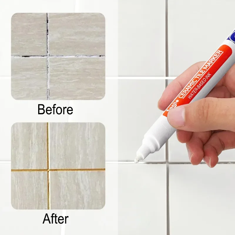 Tile Grout Repair - 12 สีสีขาวกันน้ํากระเบื้อง MARKER Grout PEN Wall