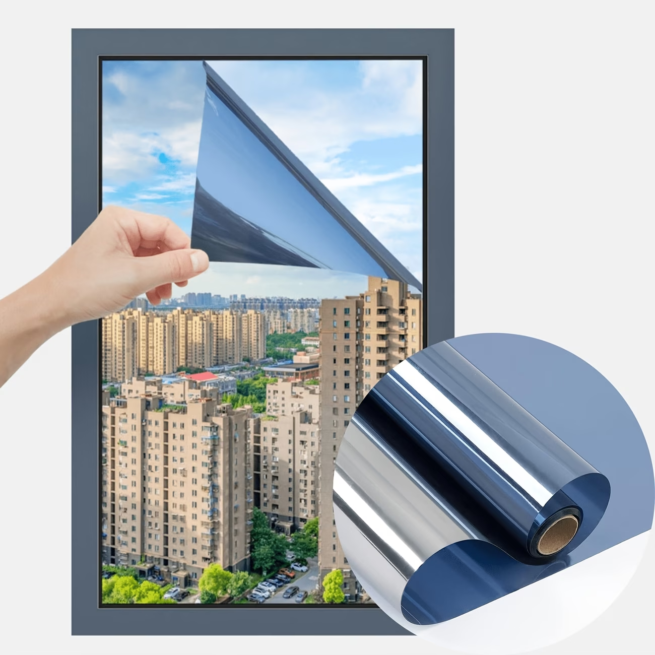 Window Insulation Film - ฟิล์มกระจกสะท้อนแสงกันความร้อนและป้องกันแสงแดด ฟิล์มติดกระจกมองทางเดียว ฟิล์มกันความร้อนสำหรับบ้าน