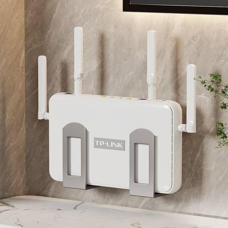Home Improvement Help - กล่องเก็บเราเตอร์ติดผนัง 2 ชิ้น ชุดขายึดอุปกรณ์ Wifi ชั้นวางกล่องรับสัญญาณ