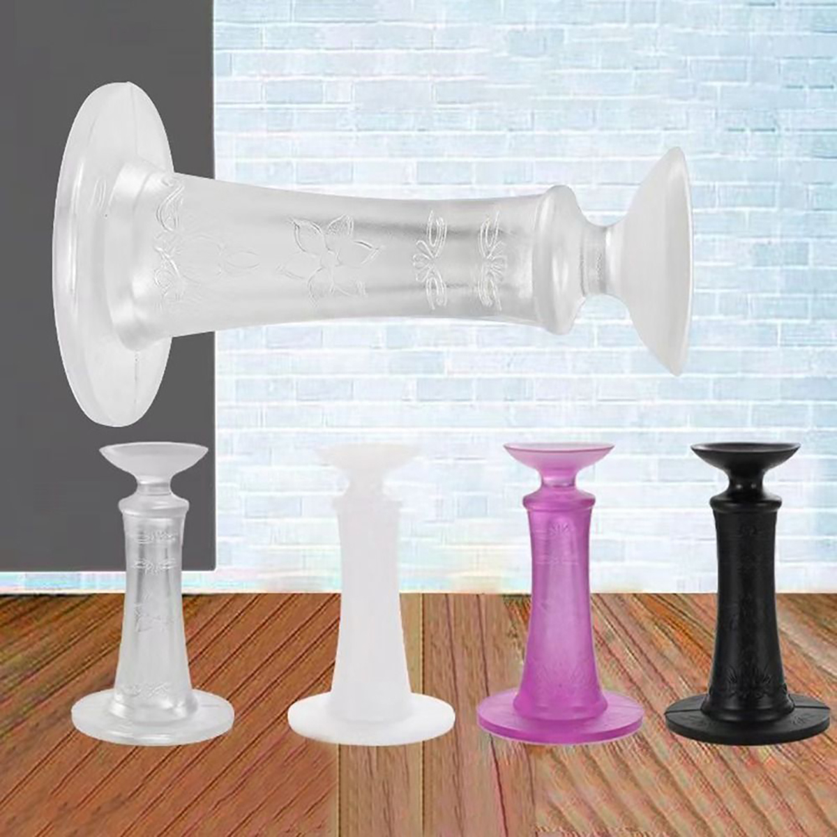 Door Stopper Rubber - ที่กั้นประตูซิลิโคนใส ป้องกันผนัง ไม่ต้องเจาะ กันน้ำ ลดแรงกระแทก ลดเสียงรบกวน