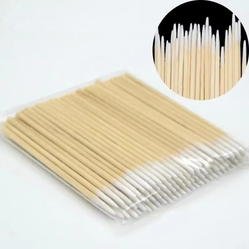Wood Filler Stick - ไม้สำลีทำความสะอาดเล็บ 100-700 ชิ้น ไม้สำลีหัวไม้ สำหรับทำเล็บ แก้ไขรายละเอียด