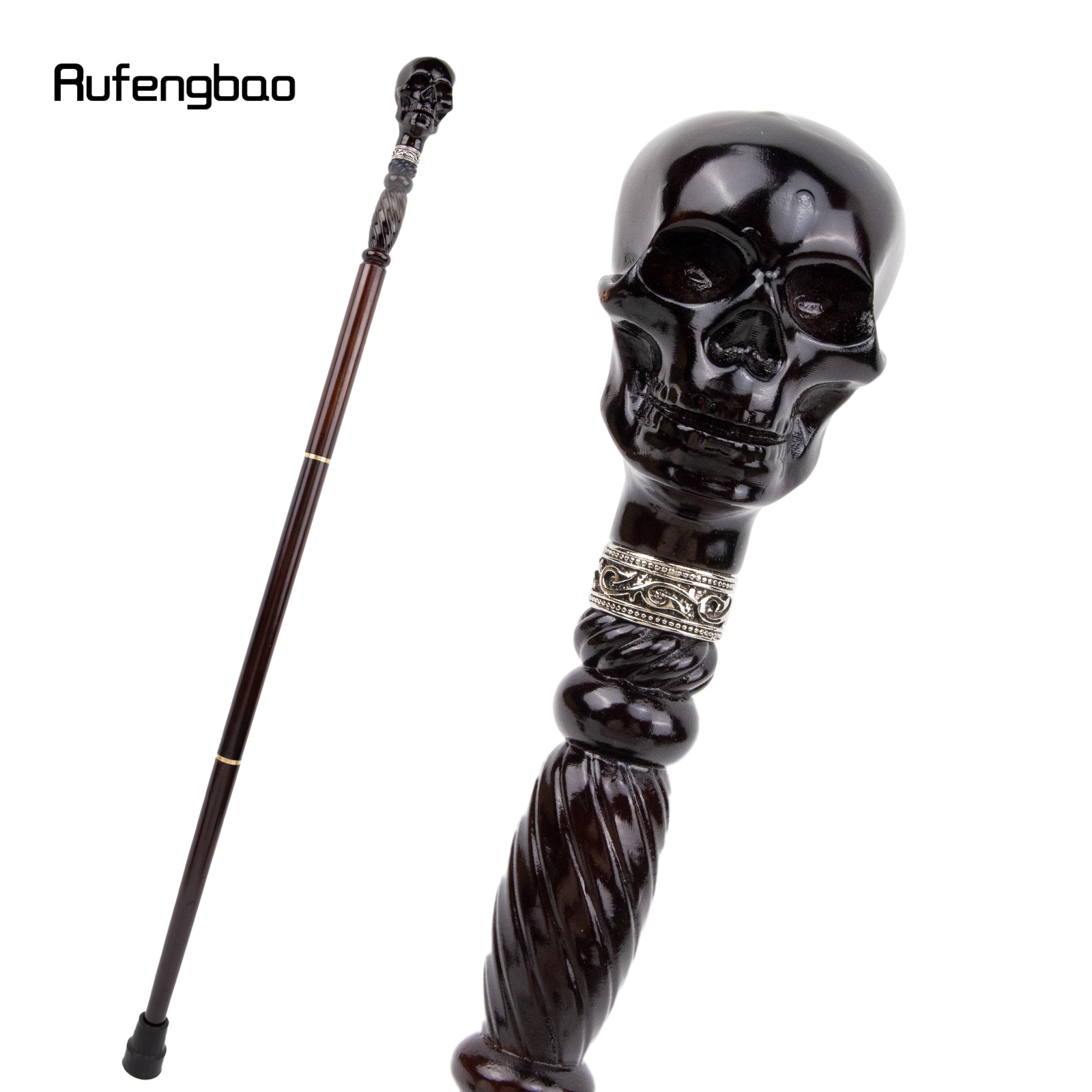 Wood Filler Stick - สีดํา Creative Devil Skull ไม้แฟชั่นเดิน Stick