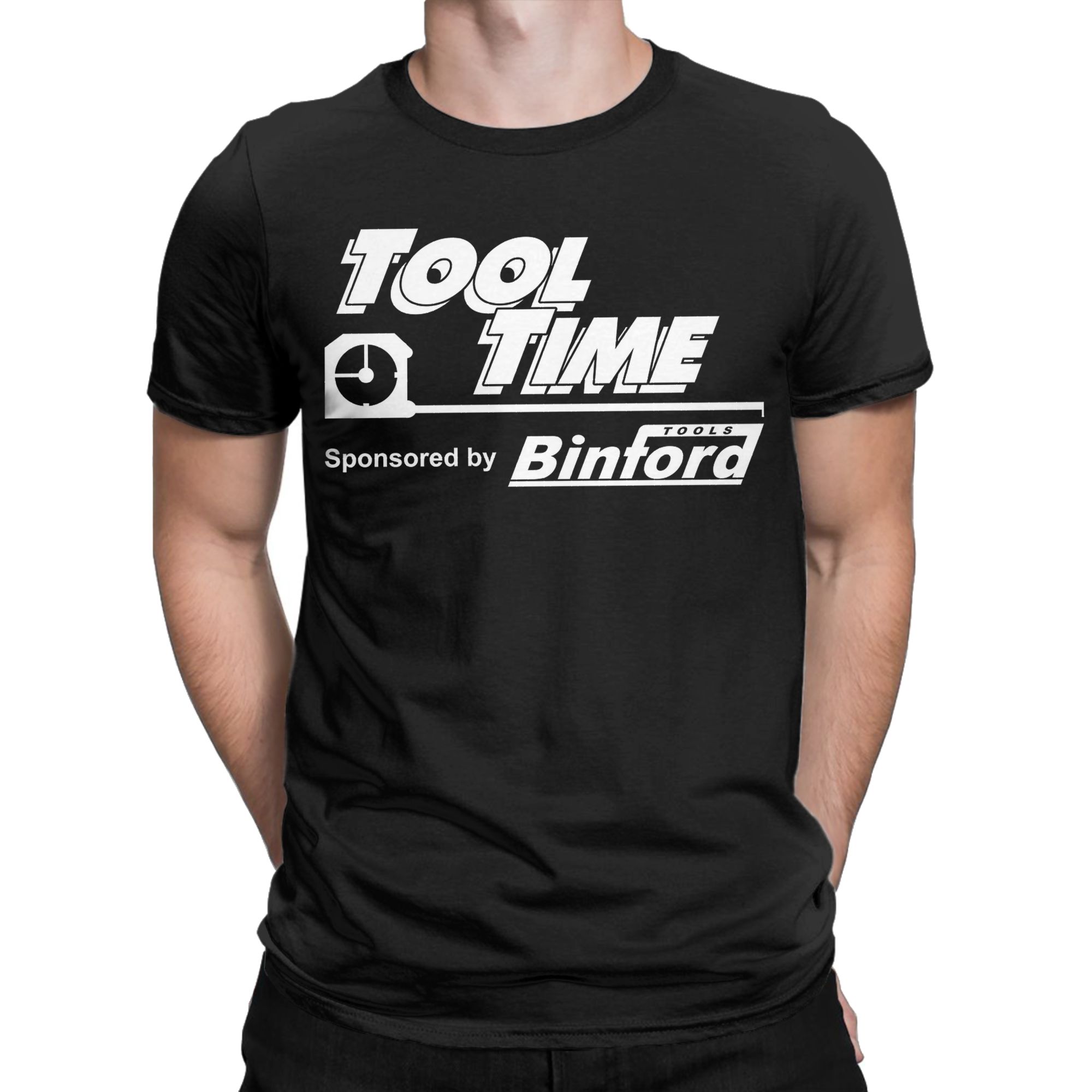 Home Improvement Tv Series - เสื้อยืดผู้ชายลาย Tool Time ที่ได้รับการสนับสนุนจาก Binford Tools