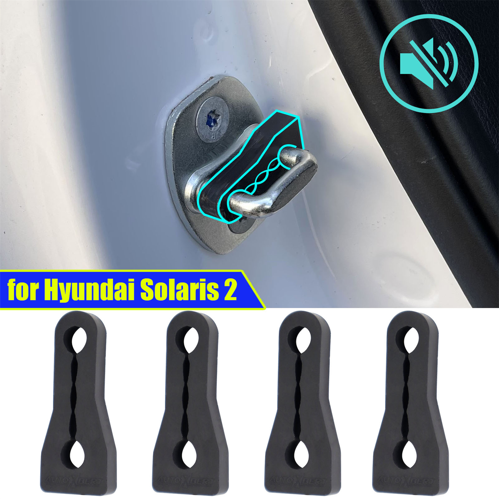 Door Stopper Rubber - ประตูล็อคบัฟเฟอร์DamperสําหรับHyundai Solaris 2 2017 - 2023
