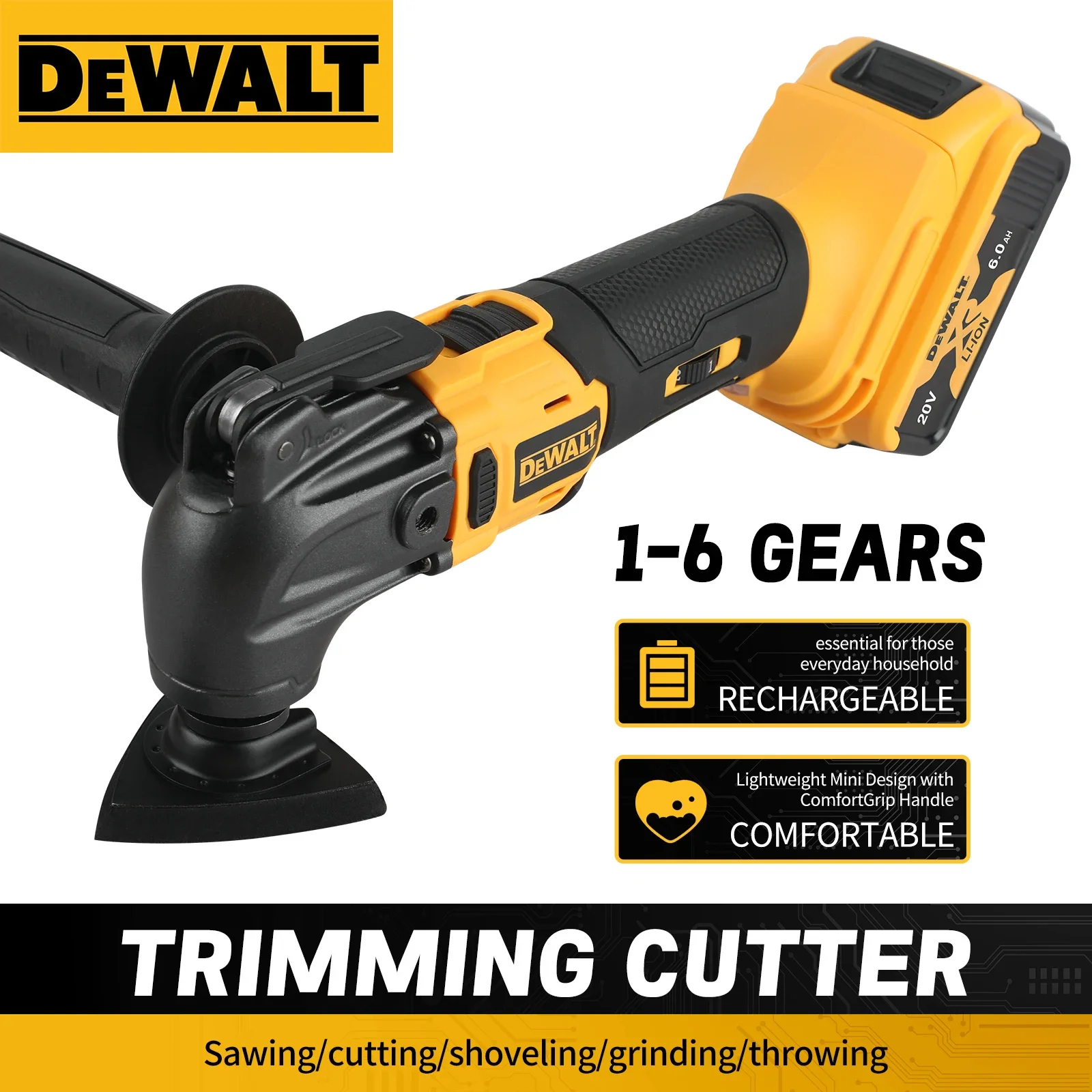 Grout Saw Removal - เครื่องมืออเนกประสงค์ไร้สาย DEWALT 21V MAX Brushless รุ่นปี