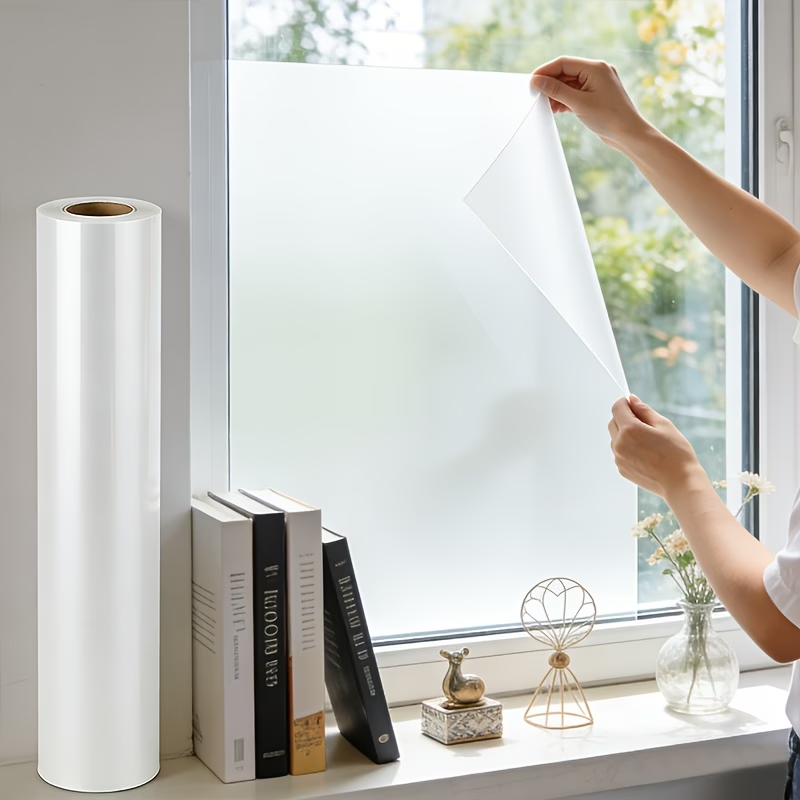 Window Insulation Film - ฟิล์มตกแต่งกระจกฝ้าสีทึบสำหรับห้องน้ำและห้องนอน ช่วยป้องกันแสงแดดและเพิ่มความเป็นส่วนตัว