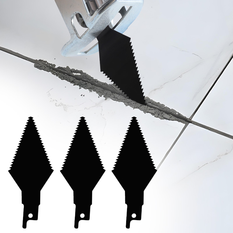 Grout Saw Removal - Grout Remover เครื่องมือ 3pcs เหล็กคาร์บอนสูง Double-Edged