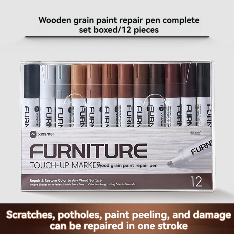 Wood Filler Stick - ชุดคิทเฟอร์นิเจอร์แบบสัมผัสขนาด21/17/6ชิ้นตัวทำจากไม้ผสมสีลายไม้ซ่อมแซมปากกาลบรอยขีดข่วน