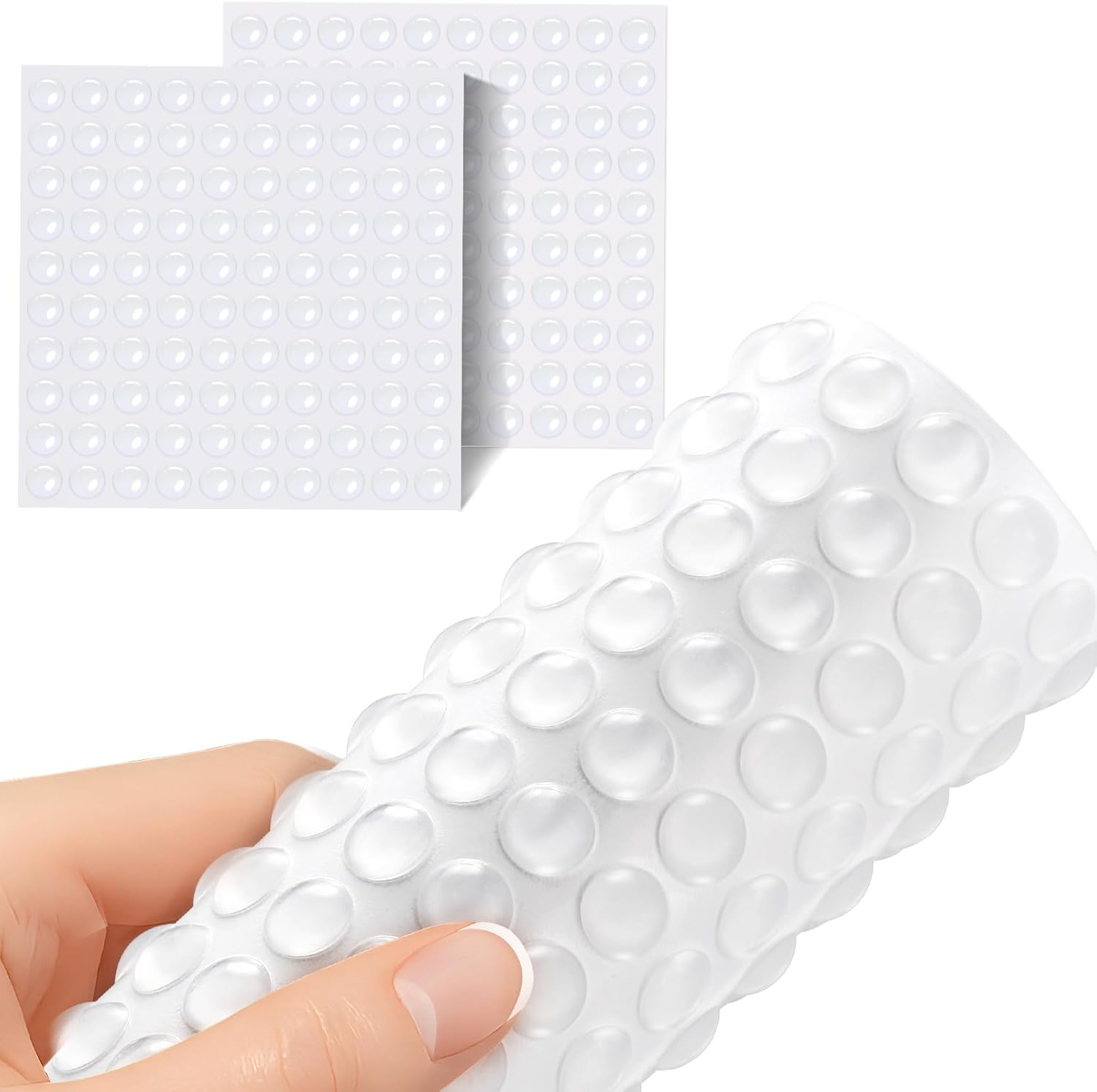 Door Stopper Rubber - แผ่นยางใส 100 ชิ้น สำหรับตู้ ประตู ตู้เก็บของ