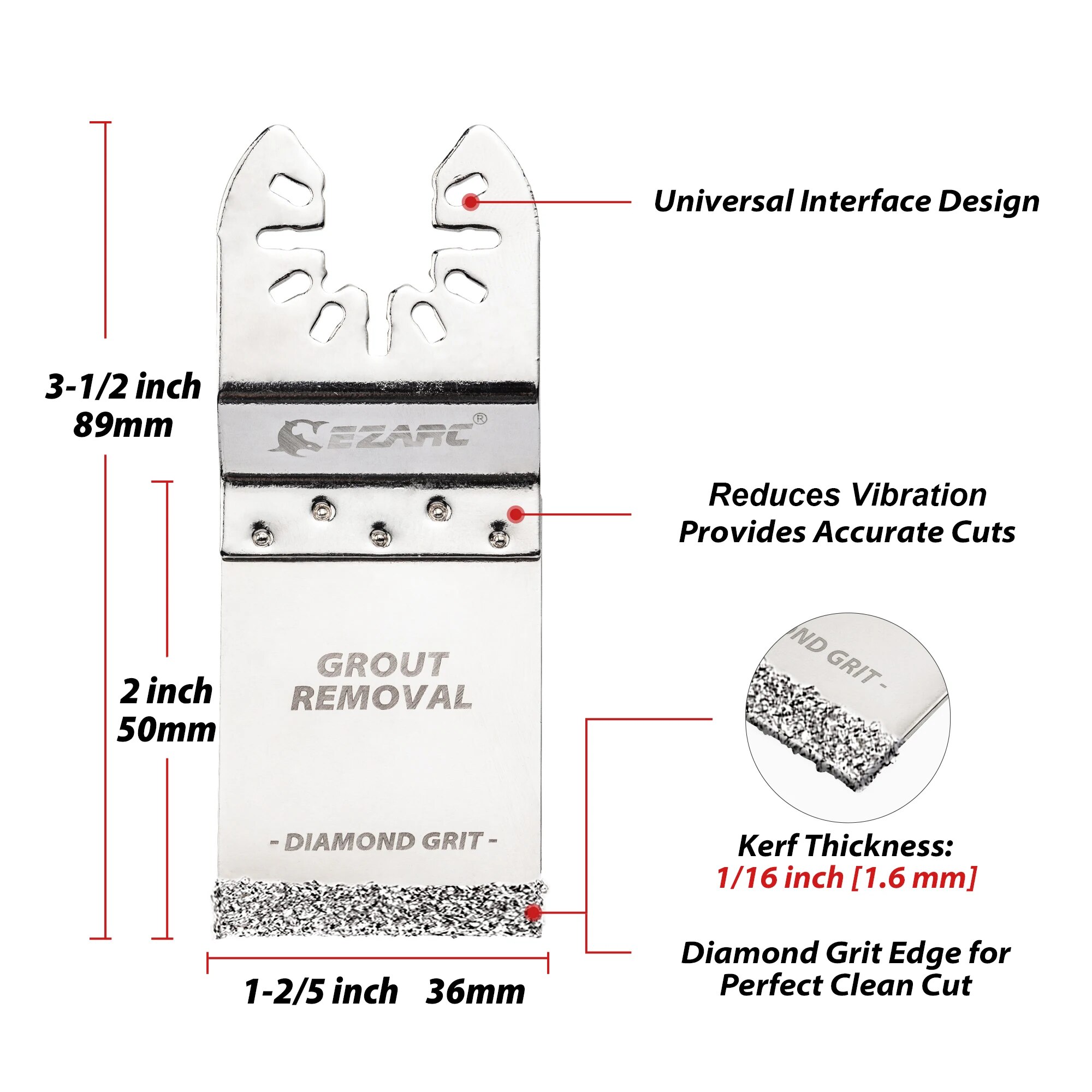 ใบเลื่อยเพชร EZARC 3 ชิ้น สำหร - Grout Saw Removal บทวิจารณ์และราคา
