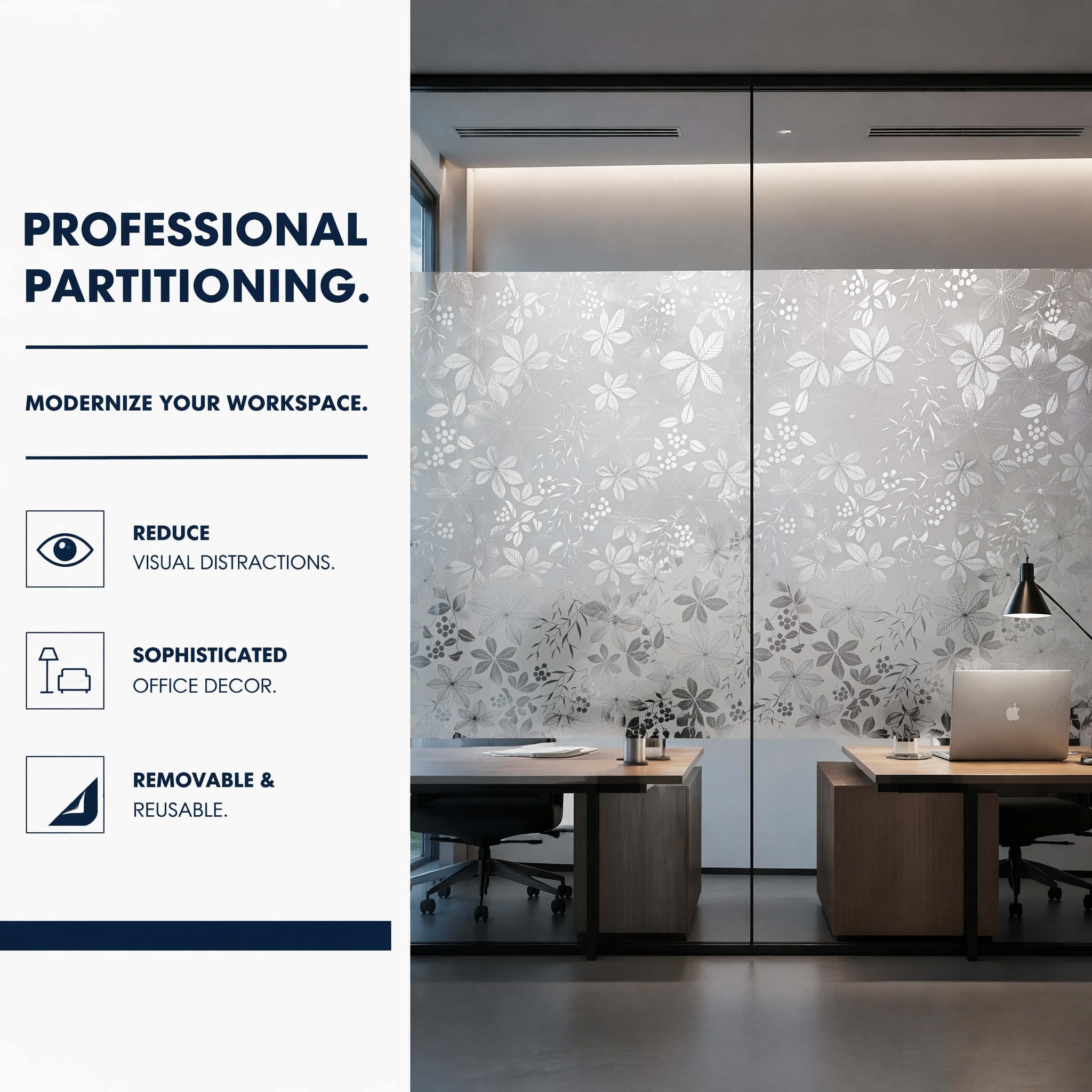 ฟิล์มติดกระจกสีเทาแบบฝ้าลายใบไ - Window Insulation Film บทวิจารณ์และราคา