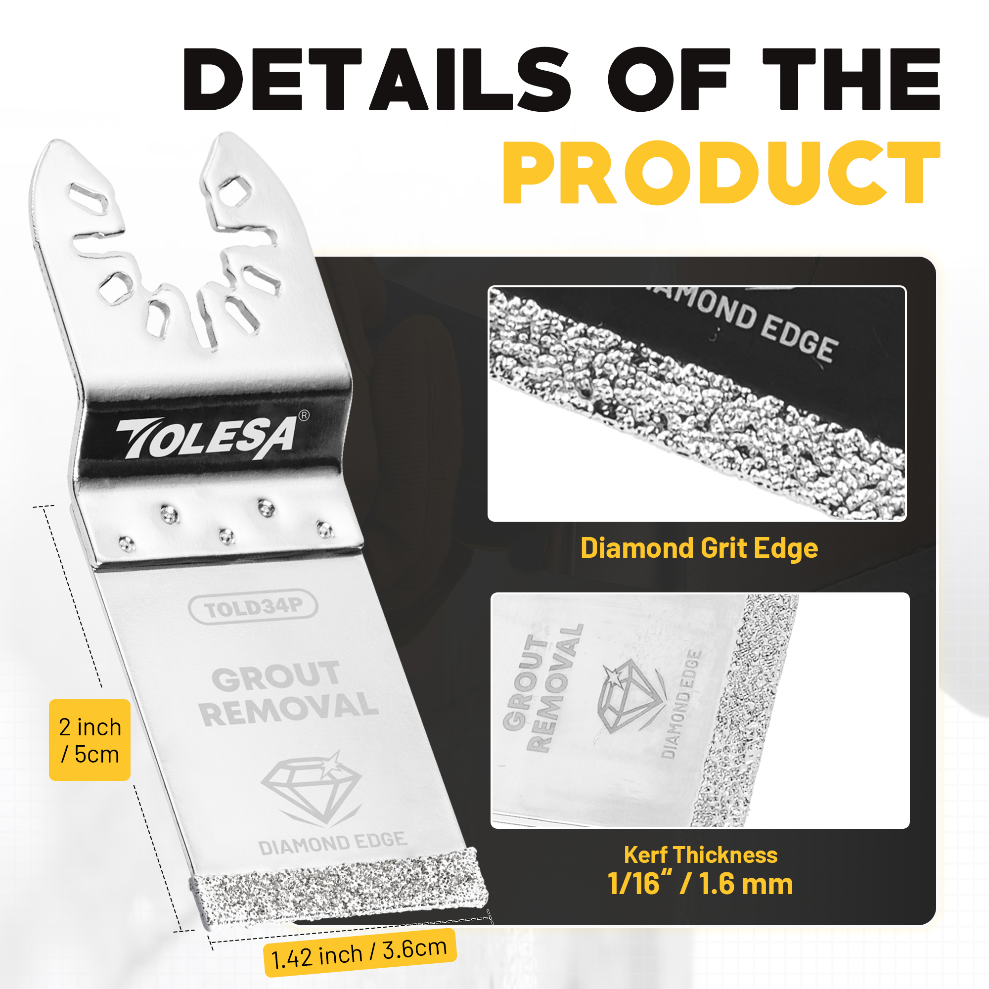 ใบเลื่อยตัดอเนกประสงค์ TOLESA  - Grout Saw Removal บทวิจารณ์และราคา