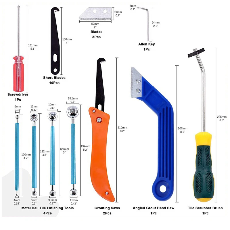 ชุดเครื่องมือขจัดคราบยาแนว 22  - Grout Saw Removal บทวิจารณ์และราคา
