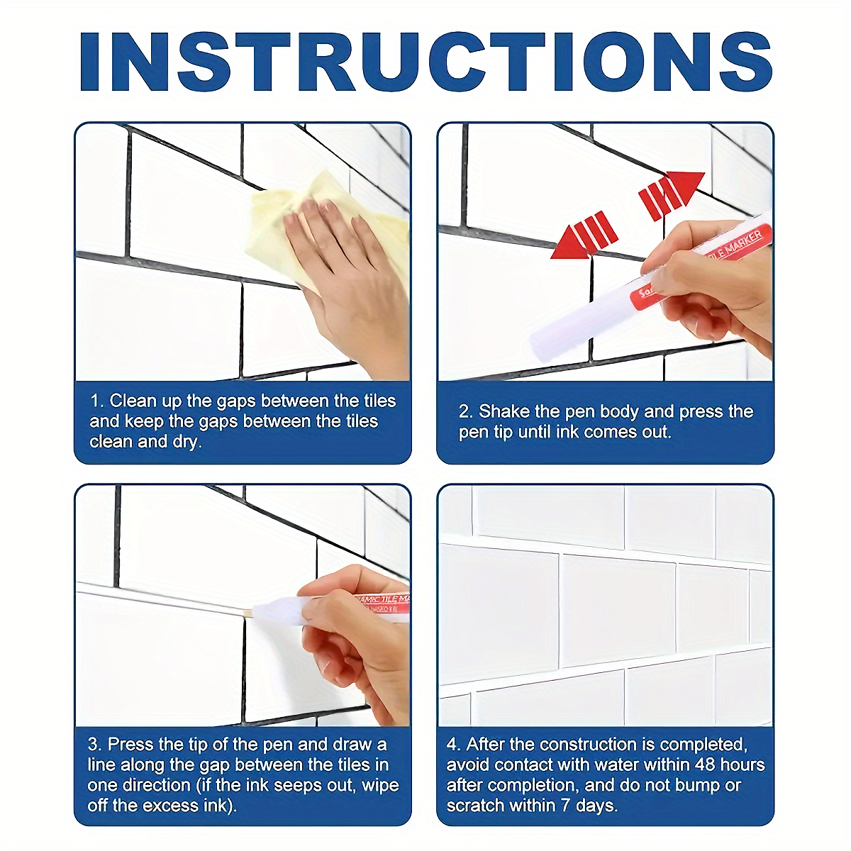 ปากกามาร์คเกอร์กันน้ำสำหรับกระ - Tile Grout Repair บทวิจารณ์และราคา
