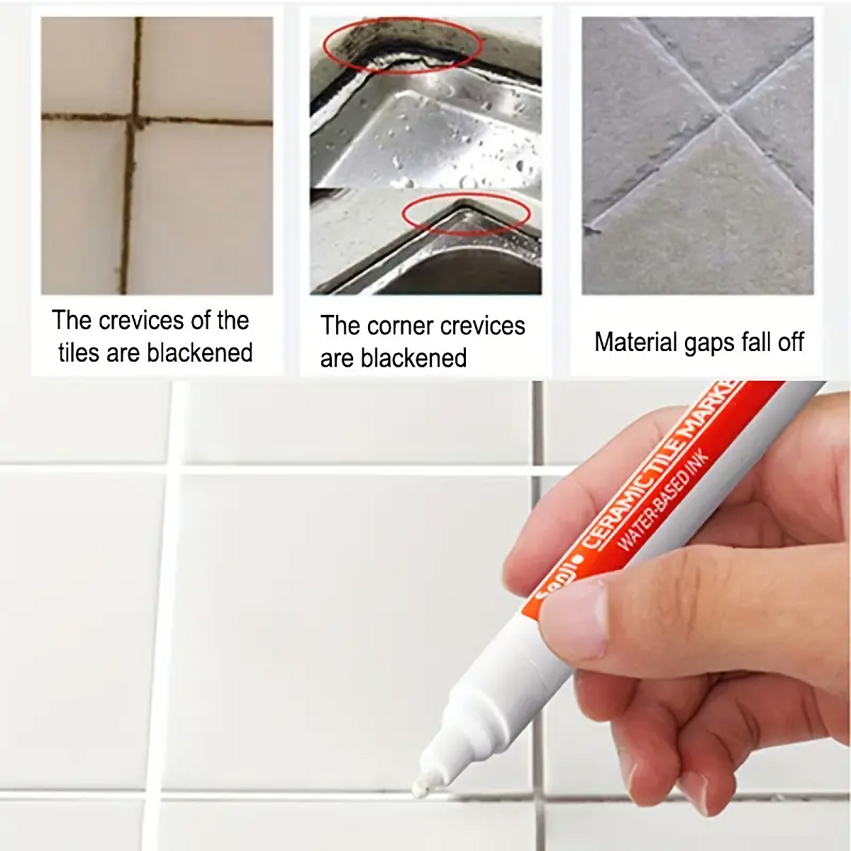 ปากกามาร์คเกอร์กันน้ำสำหรับกระ - Tile Grout Repair บทวิจารณ์และราคา