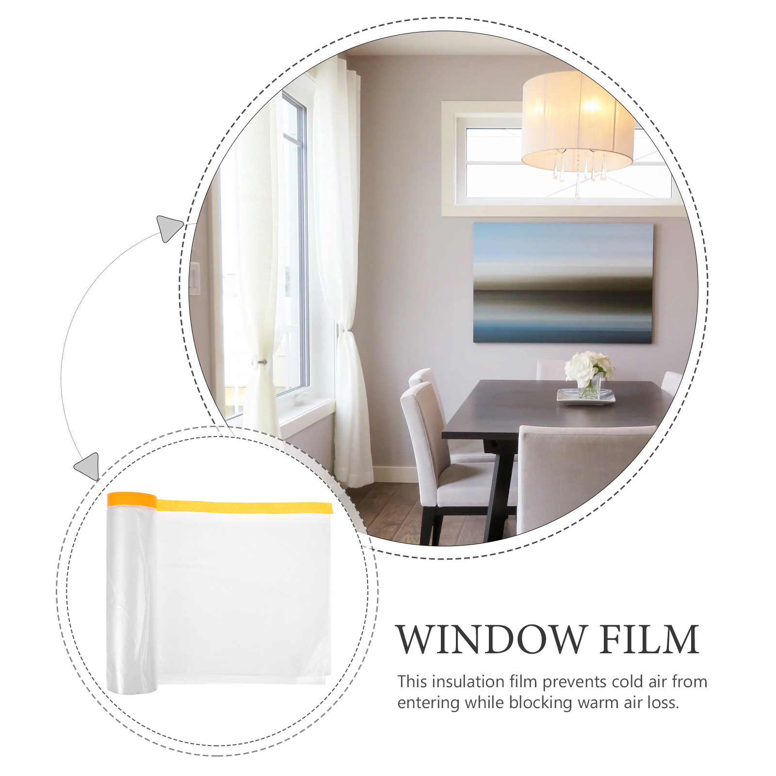 20M ฟิล์มกันฝุ่นสำหรับหน้าต่าง - Window Insulation Film บทวิจารณ์และราคา