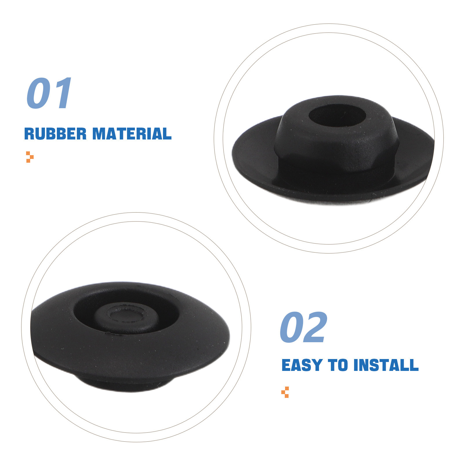จุกยางปิดรู 24 ชิ้น สีดำ สำหรั - Door Stopper Rubber บทวิจารณ์และราคา