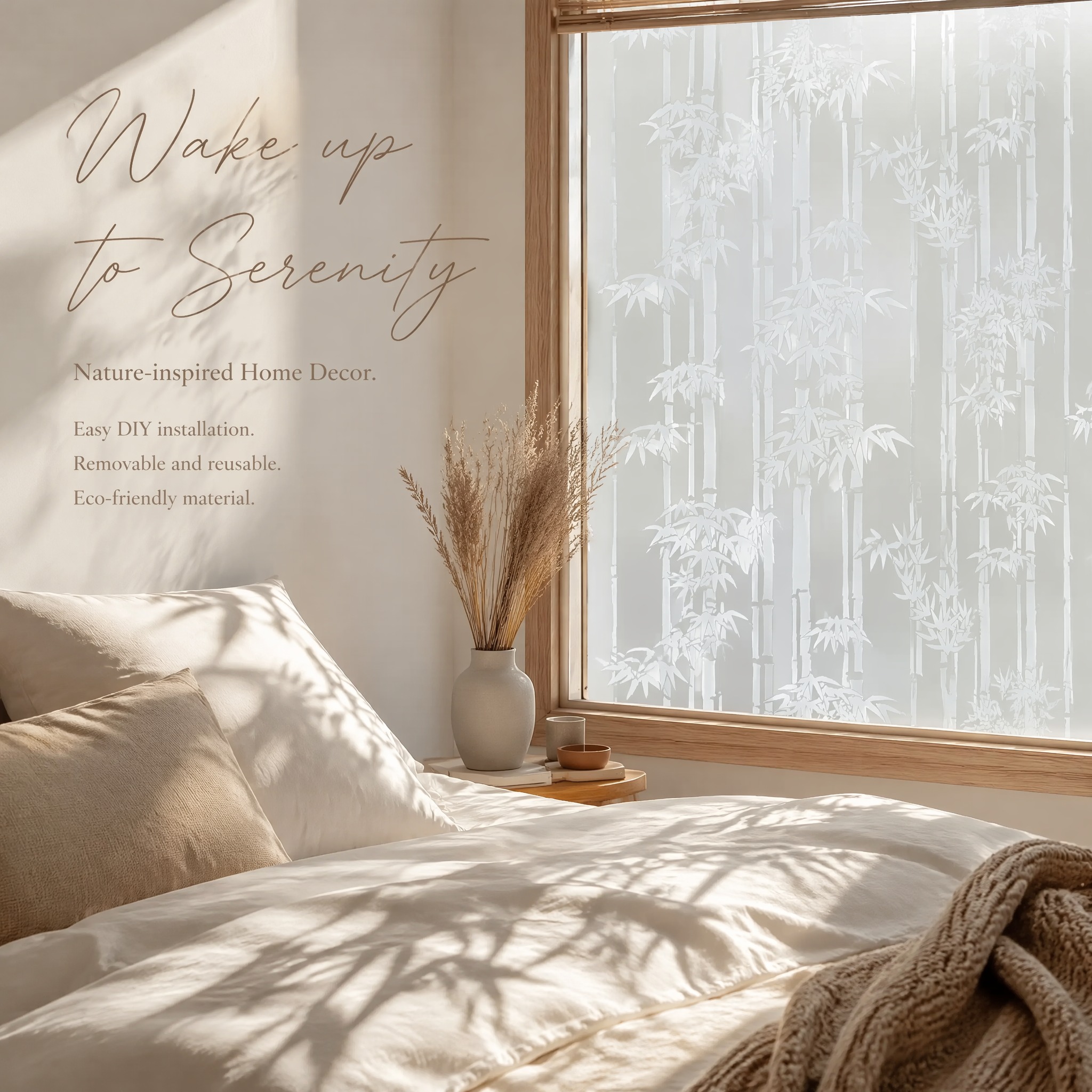 ฟิล์มติดกระจกไม้ไผ่แบบมินิมอล  - Window Insulation Film บทวิจารณ์และราคา
