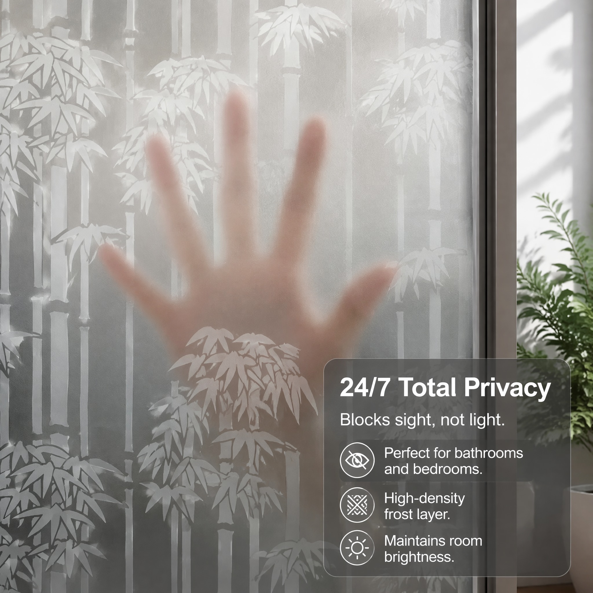ฟิล์มติดกระจกไม้ไผ่แบบมินิมอล  - Window Insulation Film บทวิจารณ์และราคา