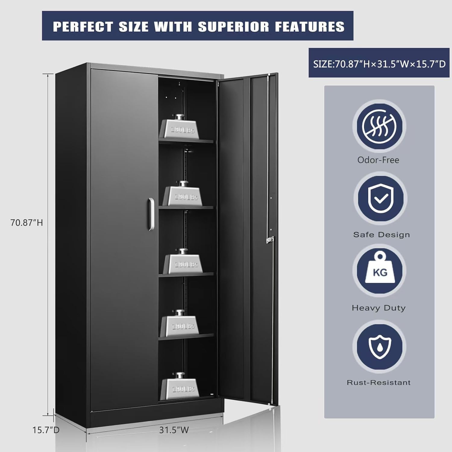 ตู้เก็บของโลหะพร้อมชั้นวางปรับ - Home Improvement Help บทวิจารณ์และราคา